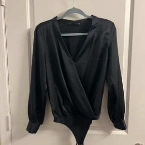 Abercrombie & Fitch, deep V black bodysuit